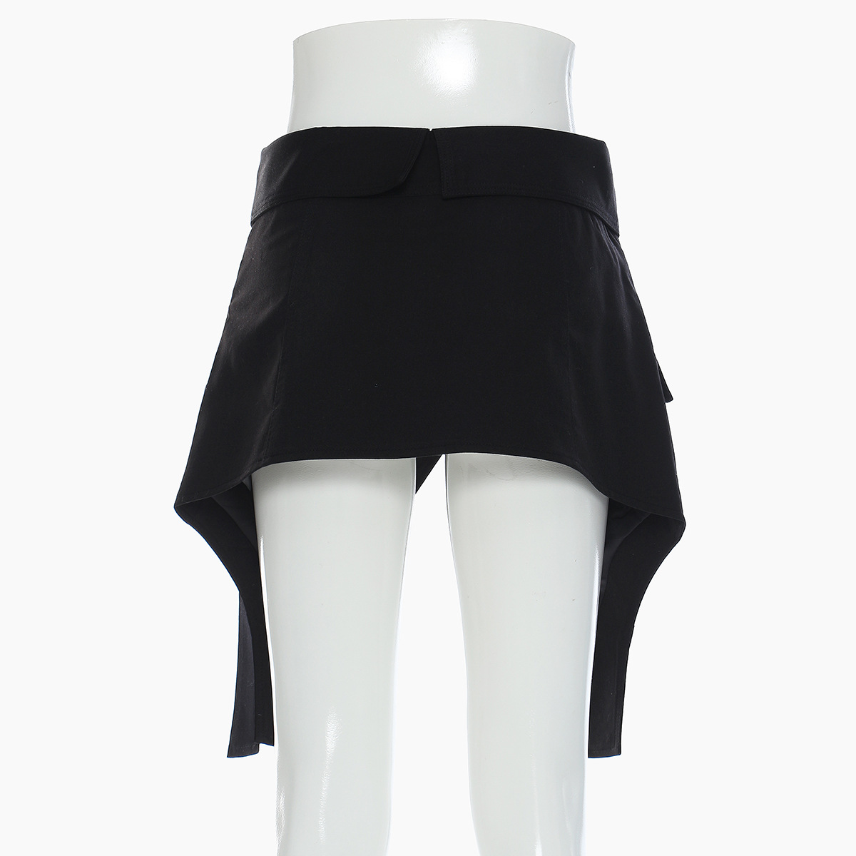 Asymmetrical Slit Adjustable Hip Short Skirt Female