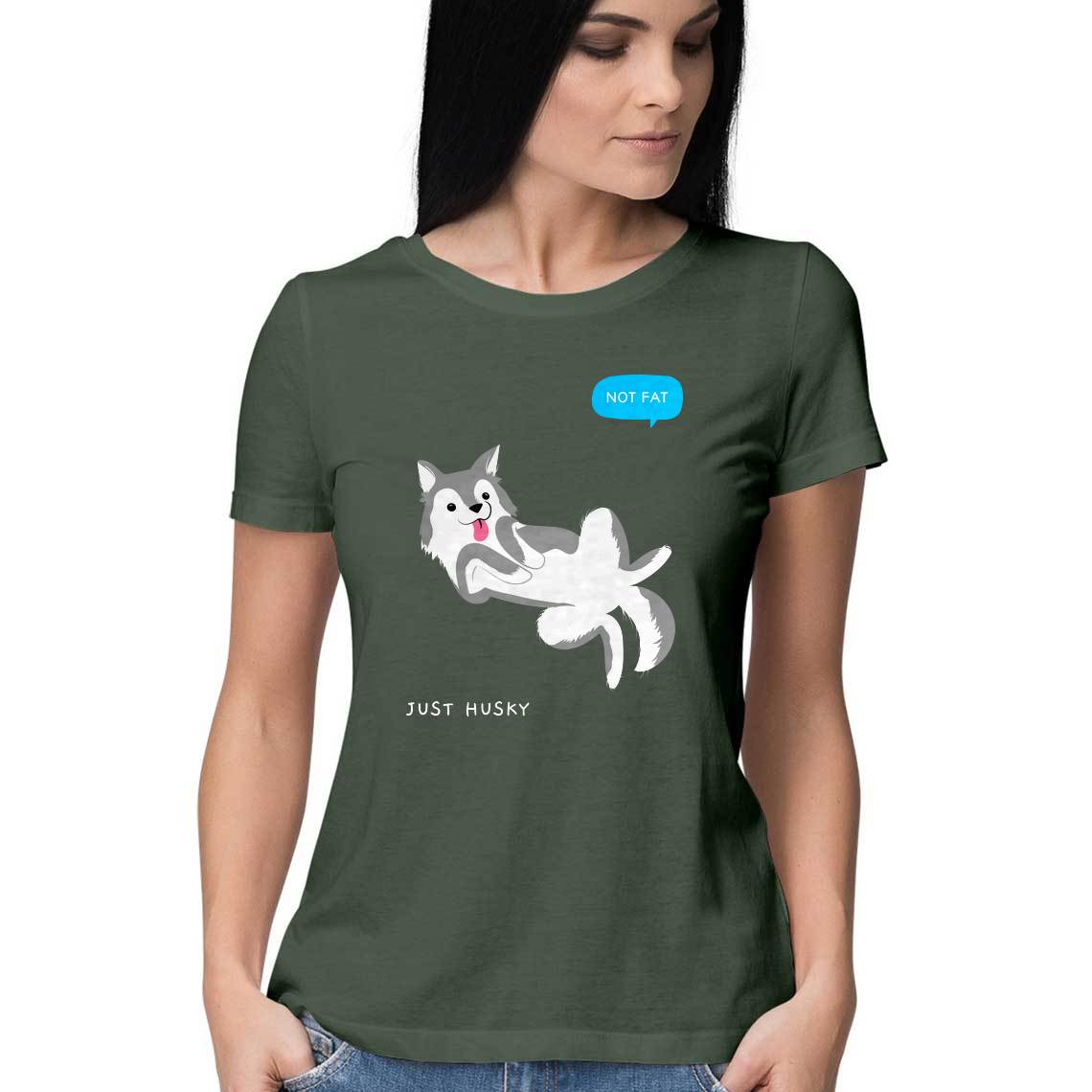 Not Fat Just Husky - Women's Tee