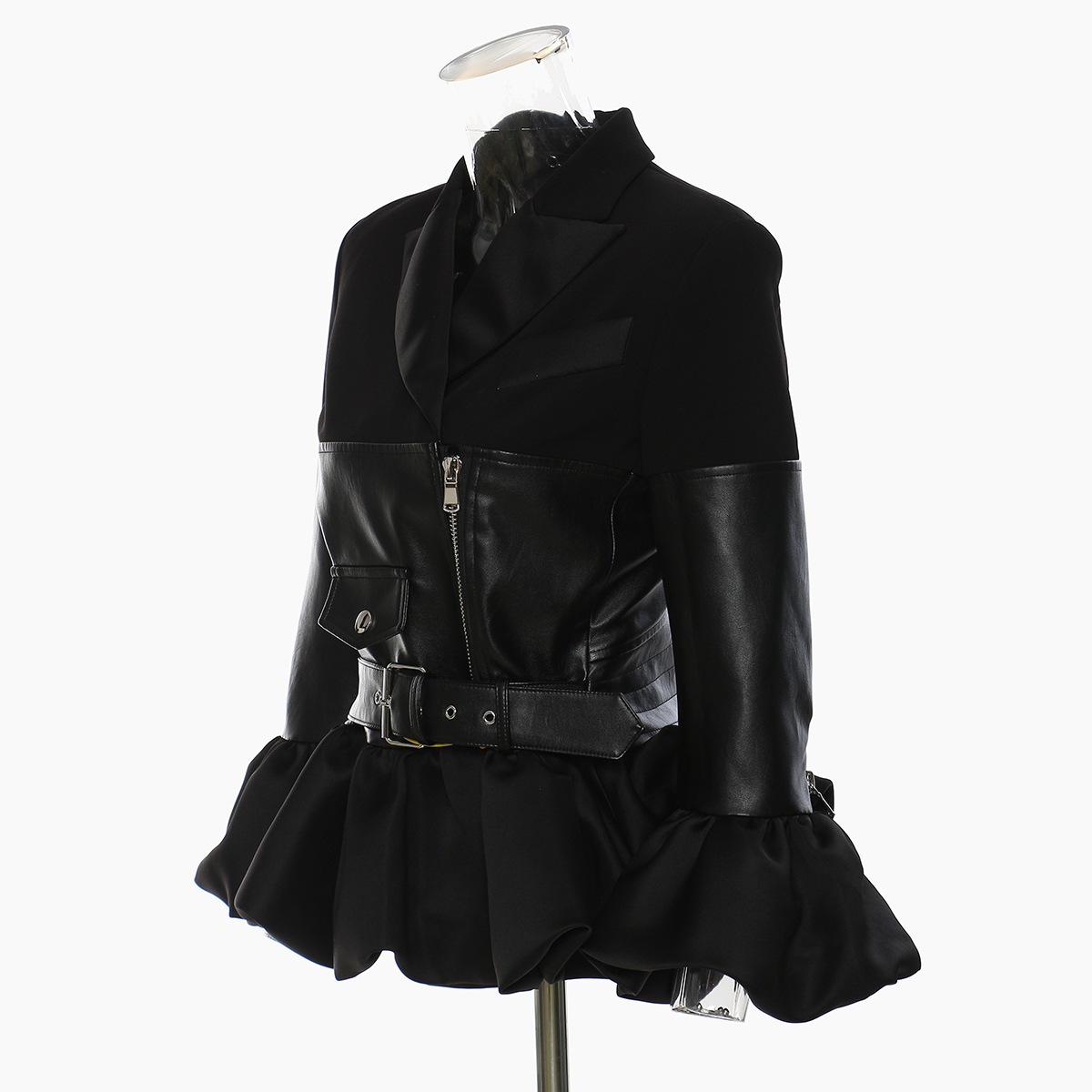 women's ruffle splicing jacket